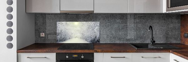 Cooker splashback A beautiful forest in winter