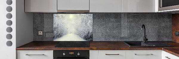 Cooker splashback A beautiful forest in winter