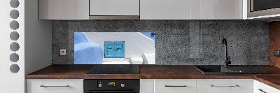 Kitchen splashback panel Santorini Greece