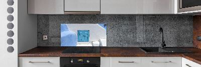 Kitchen splashback panel Santorini Greece