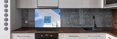 Kitchen splashback panel Santorini Greece