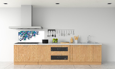 Glass splashback Peacock feathers