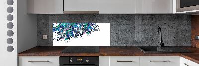 Glass splashback Peacock feathers