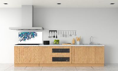 Glass splashback Peacock feathers