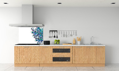 Glass splashback Peacock feathers