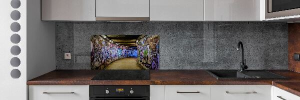 Kitchen splashback Graffiti in the subway