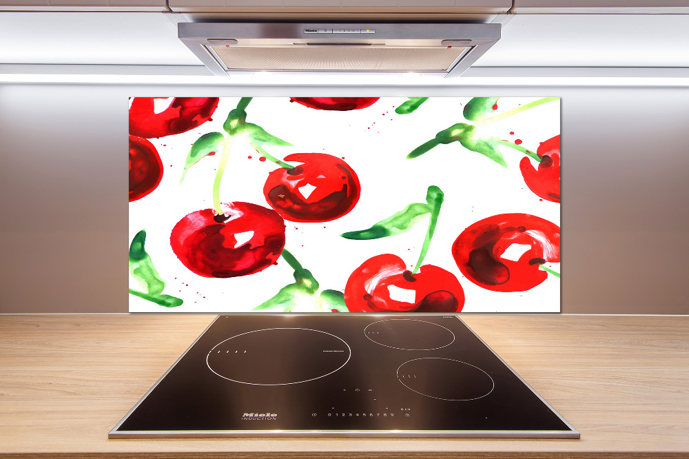 Cooker splashback Cherries