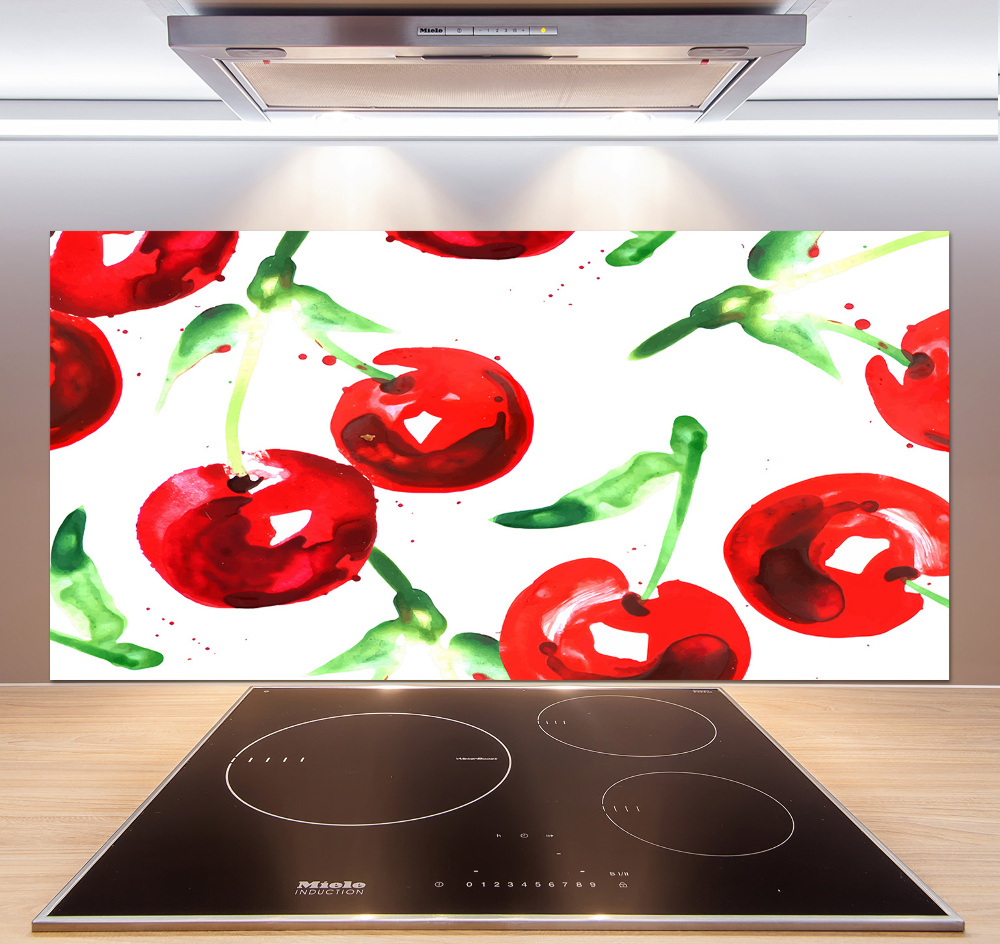 Cooker splashback Cherries