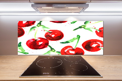 Cooker splashback Cherries