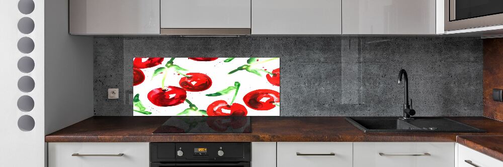 Cooker splashback Cherries