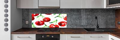 Cooker splashback Cherries