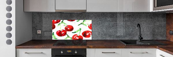 Cooker splashback Cherries