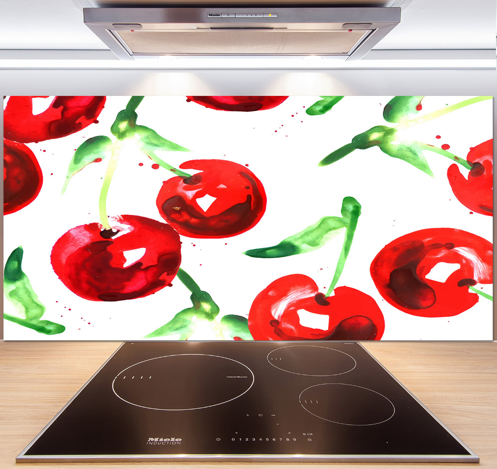 Cooker splashback Cherries