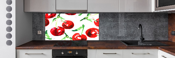 Cooker splashback Cherries