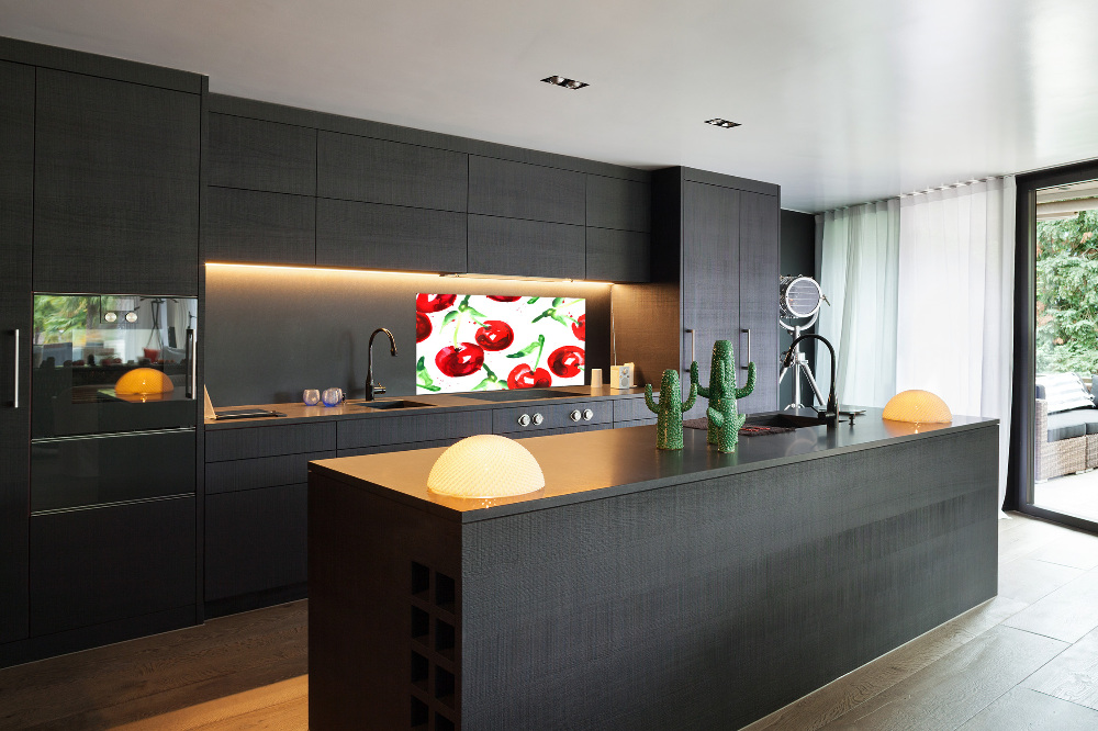 Cooker splashback Cherries