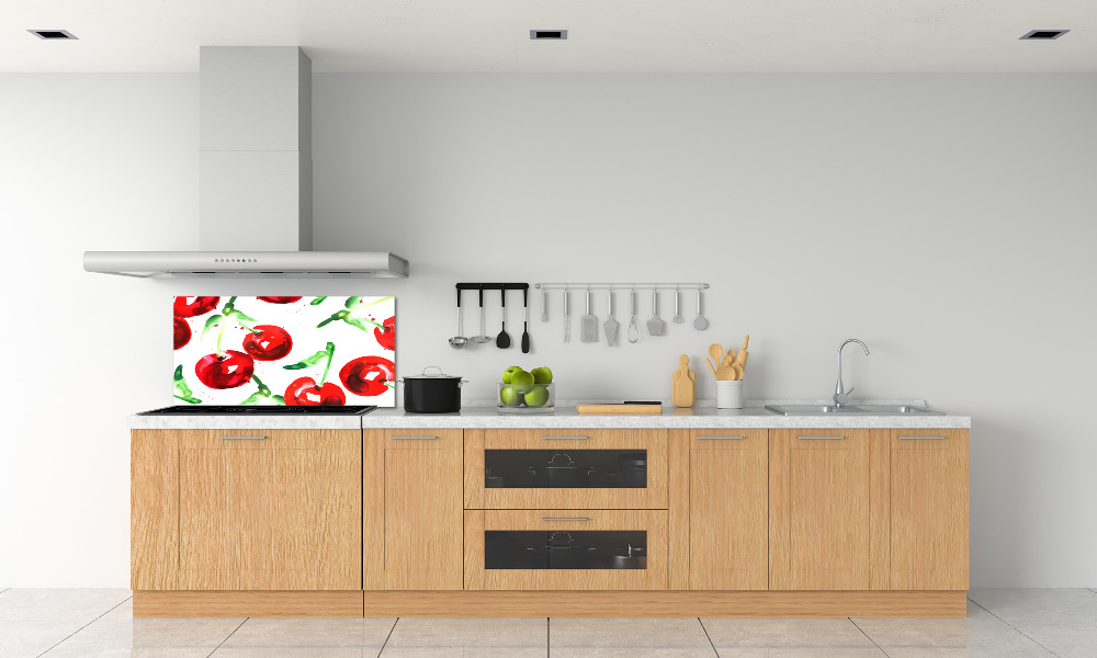 Cooker splashback Cherries