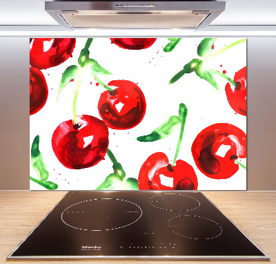 Cooker splashback Cherries