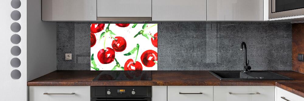 Cooker splashback Cherries