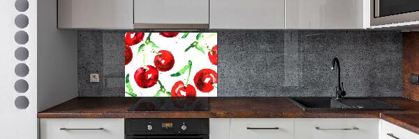 Cooker splashback Cherries