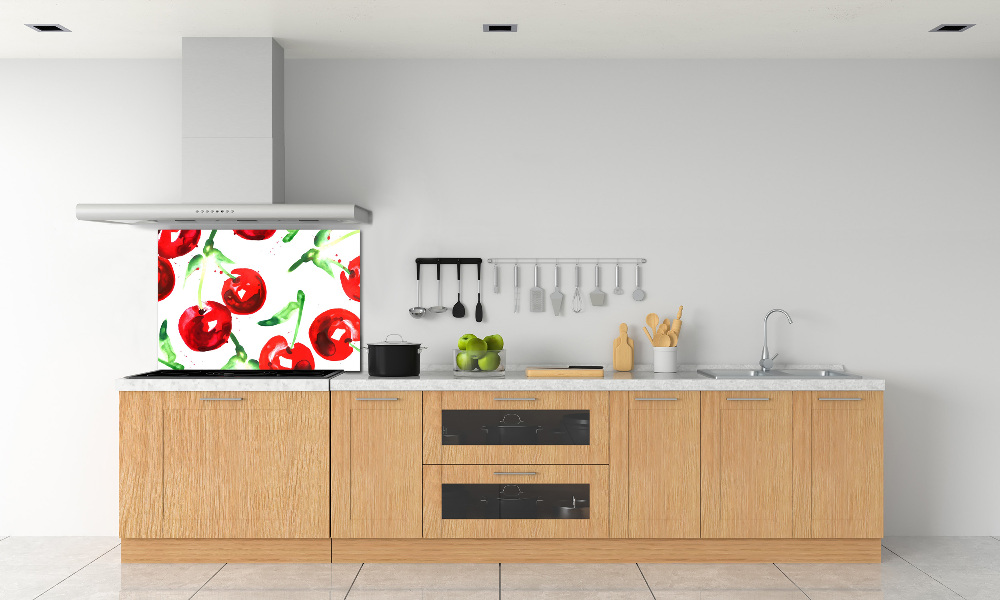 Cooker splashback Cherries