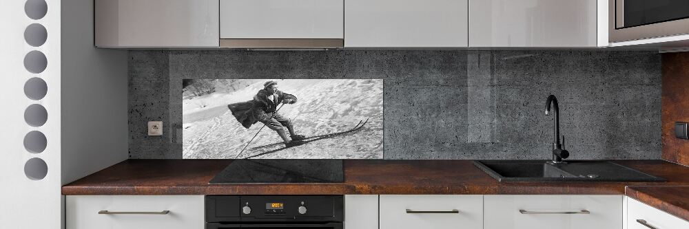 Hob splashback Skier