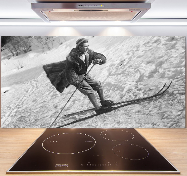 Hob splashback Skier