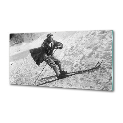 Hob splashback Skier