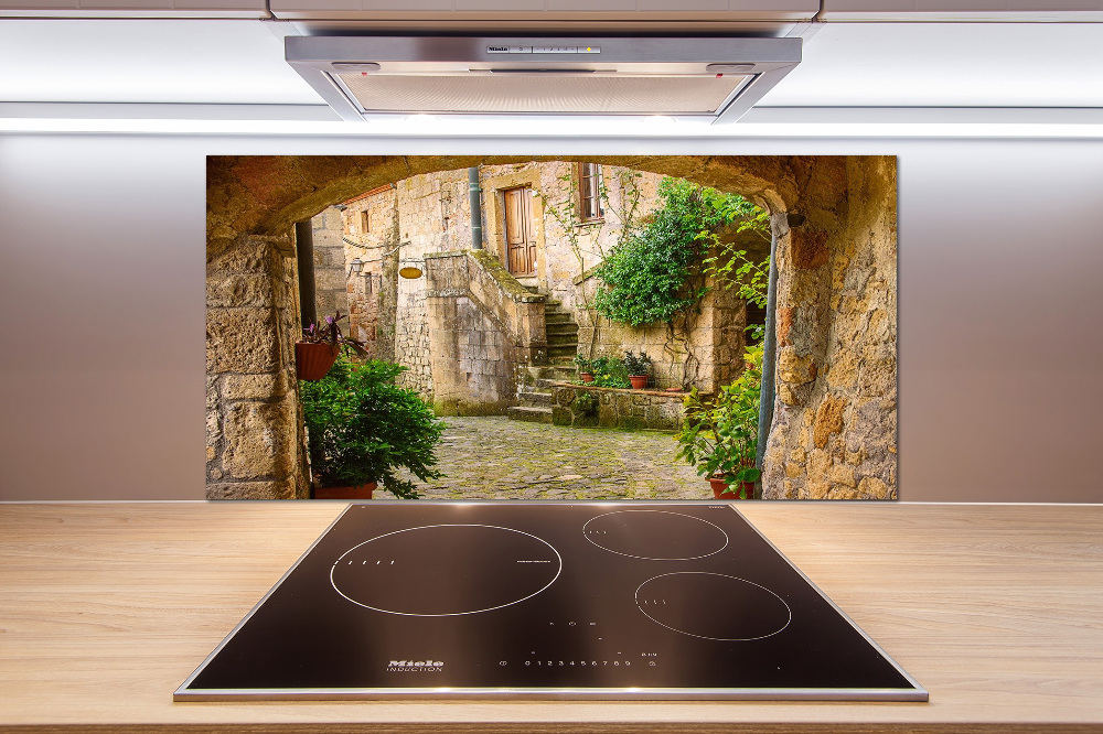 Kitchen splashback panel Italian streets