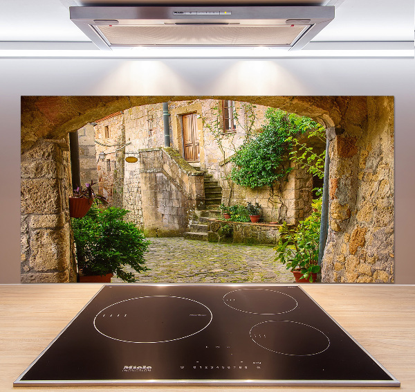 Kitchen splashback panel Italian streets