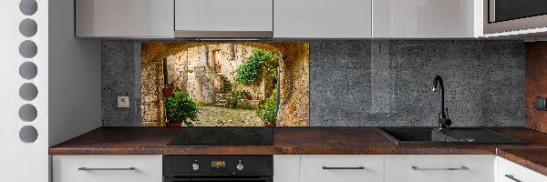 Kitchen splashback panel Italian streets