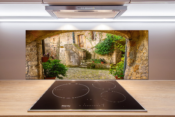 Kitchen splashback panel Italian streets