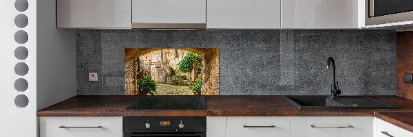 Kitchen splashback panel Italian streets