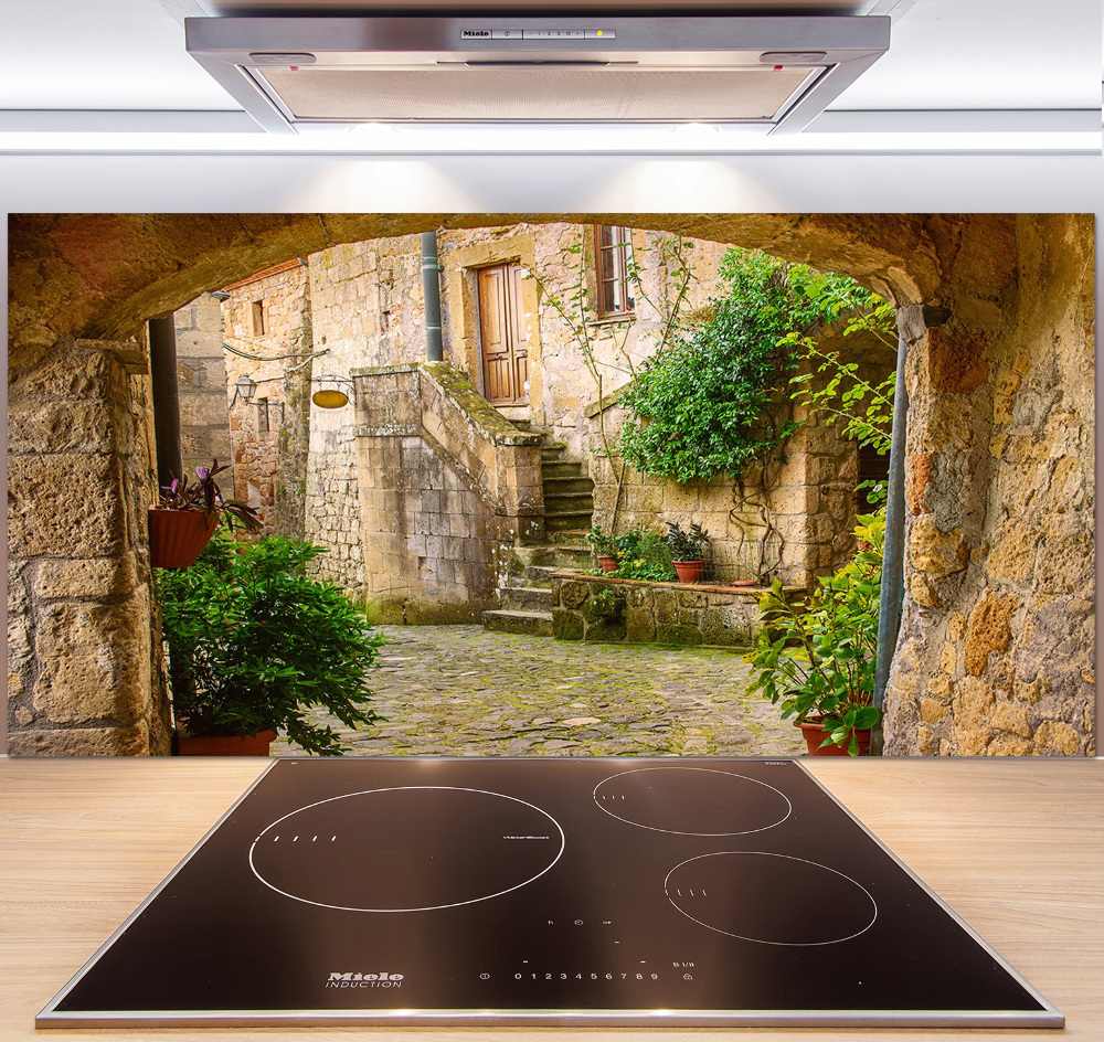 Kitchen splashback panel Italian streets