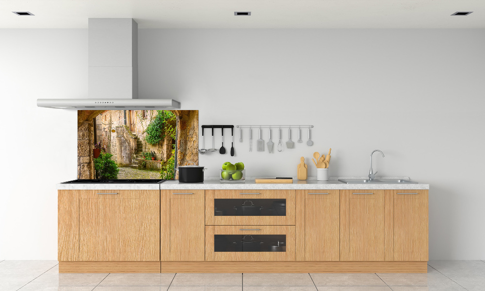 Kitchen splashback panel Italian streets