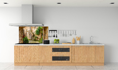 Kitchen splashback panel Italian streets