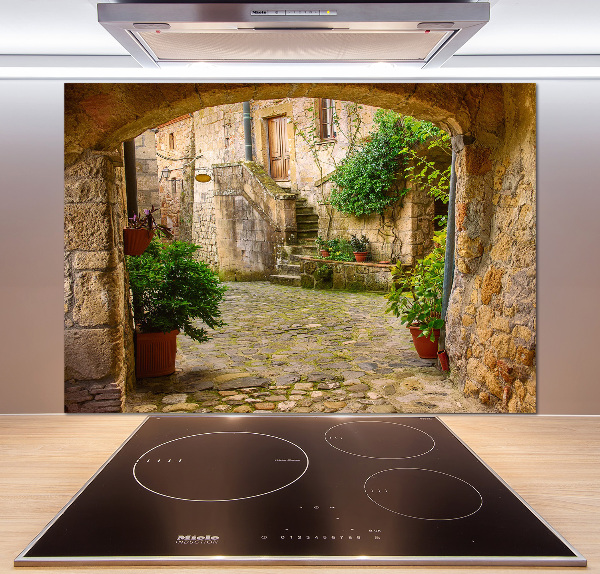 Kitchen splashback panel Italian streets