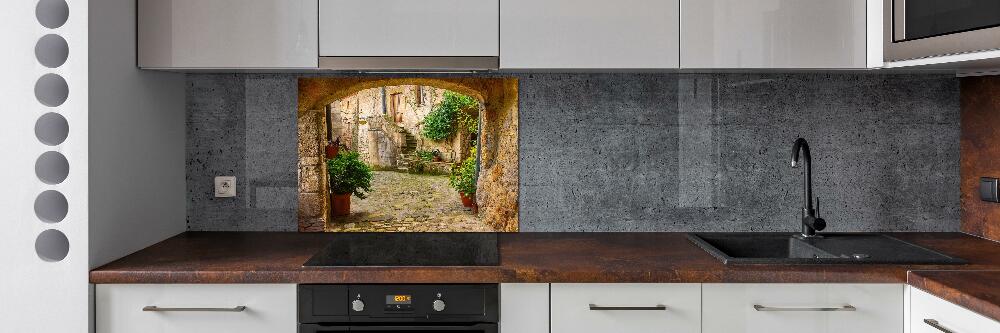 Kitchen splashback panel Italian streets