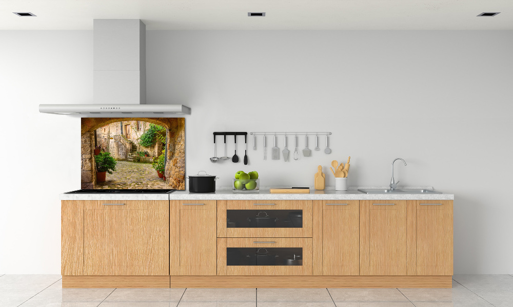 Kitchen splashback panel Italian streets