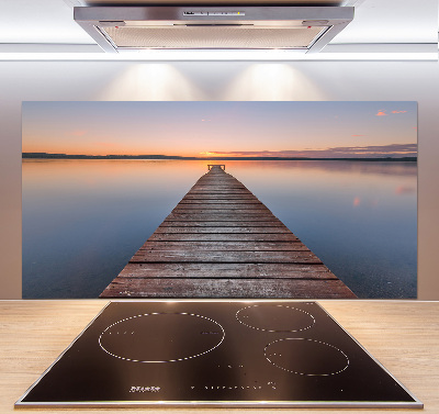 Cooker splashback Wooden pier