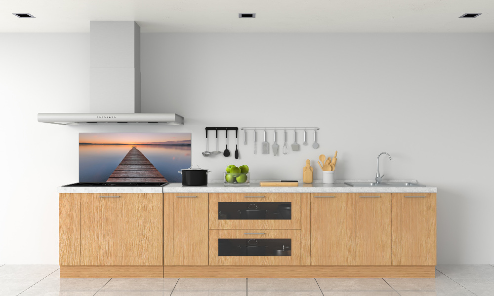 Cooker splashback Wooden pier