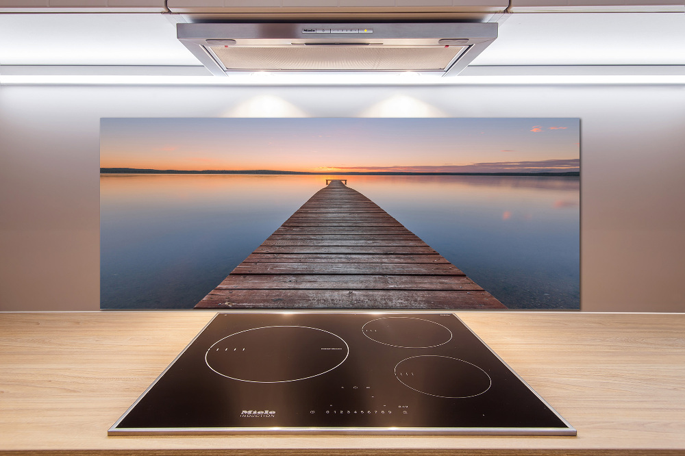 Cooker splashback Wooden pier