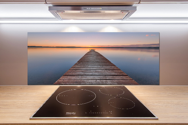 Cooker splashback Wooden pier