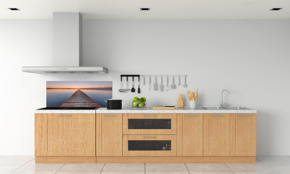 Cooker splashback Wooden pier