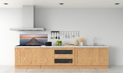 Cooker splashback Wooden pier