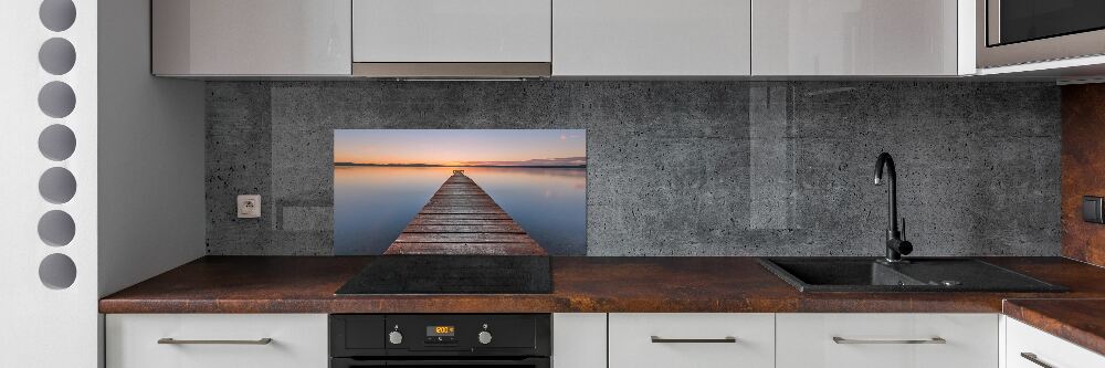 Cooker splashback Wooden pier