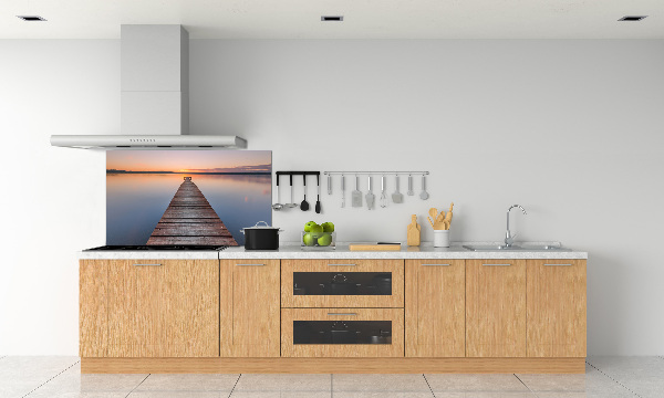 Cooker splashback Wooden pier