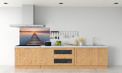 Cooker splashback Wooden pier