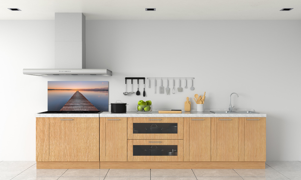 Cooker splashback Wooden pier