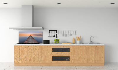 Cooker splashback Wooden pier