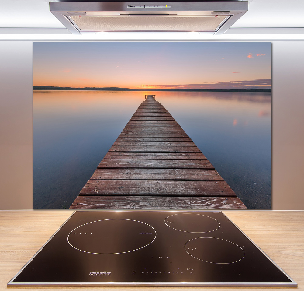 Cooker splashback Wooden pier